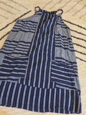 Old Navy Blue Stripe Midi Dress